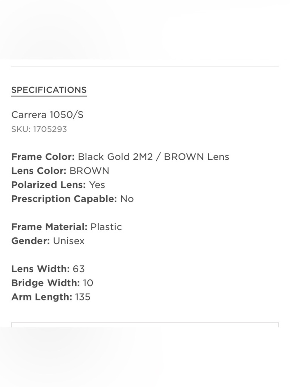 NWOT: Carrera 1050s Men’s Sunglasses - Picture 4 of 12